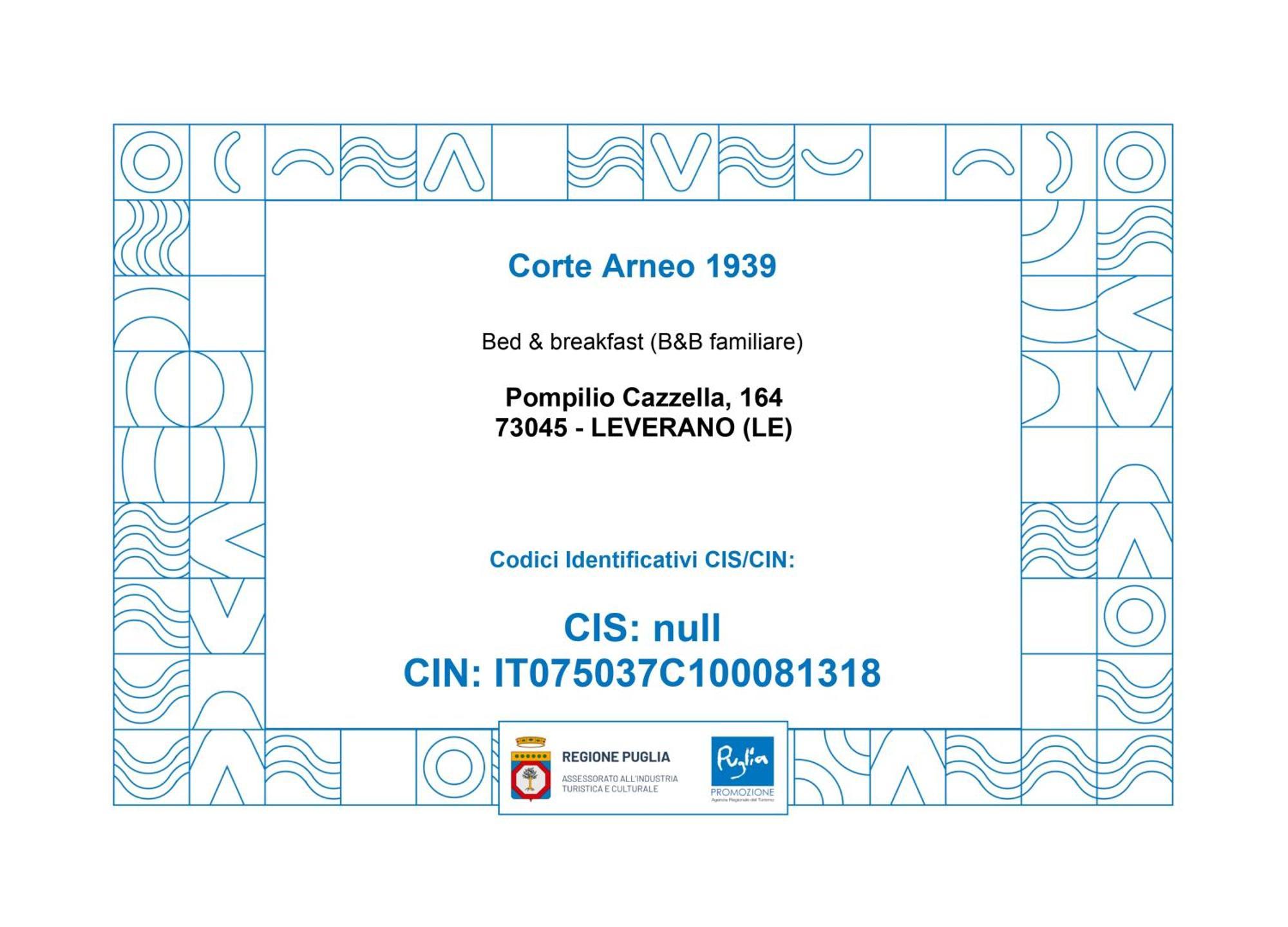 Corte Arneo 1939 Leverano Esterno foto
